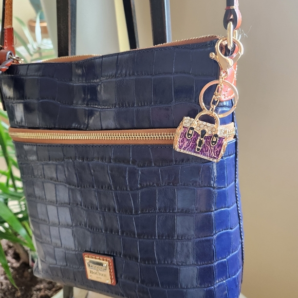 New Rhinestone Handbag Red Or Purple Bag Charm/Keychain - Picture 4 of 7